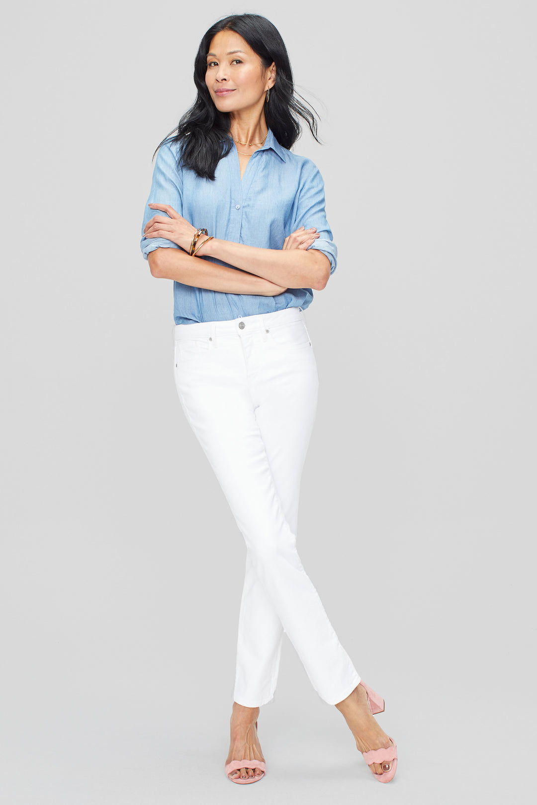 Sheri Slim Jeans White Coloured Denim | Optic White | Pants | NYDJ