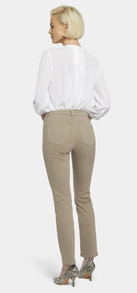 Sheri Slim Jeans Taupe Premium Denim | Saddlewood | Pants | NYDJ