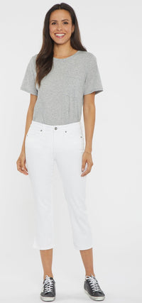 Chloe Capri Jeans White Premium Denim | Optic White | Denim | NYDJ