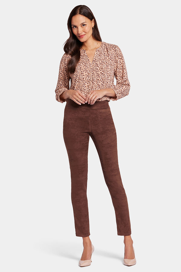 Legging Dark Brown Stretch Faux Suede | Dark Chocolate | Legging | NYDJ