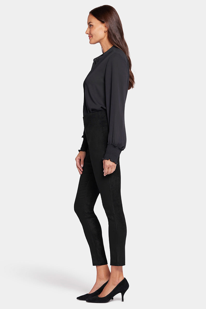 Basic Legging Trouser Black Stretch Faux Suede | Black | Non Denim | NYDJ