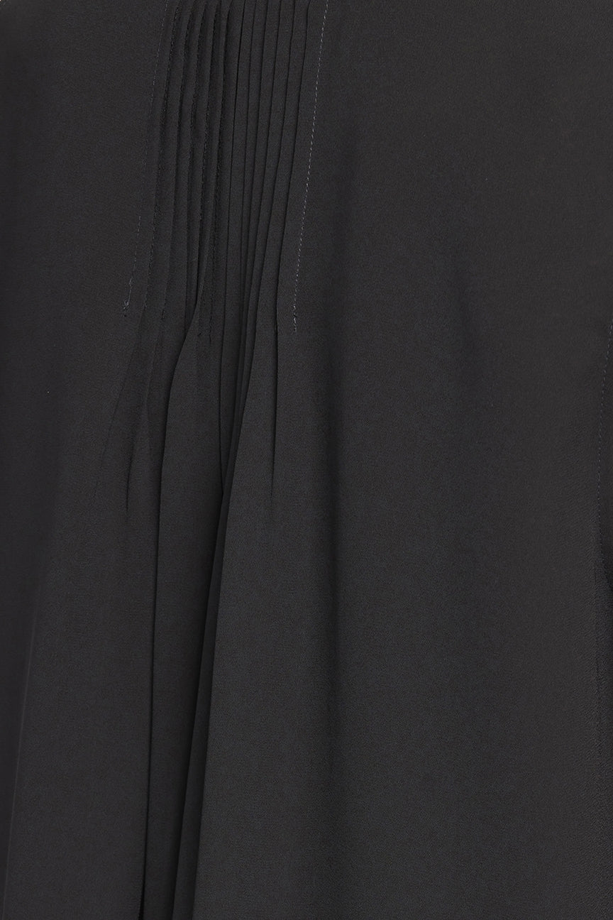 Sleeveless Pintuck Blouse | Black