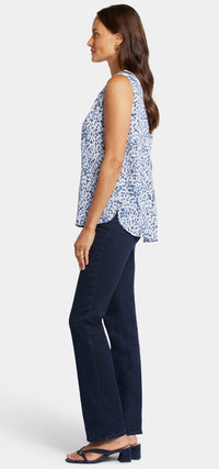 Sleeveless Pintuck Blouse Fleck Print | Hayward Hills | Top | NYDJ