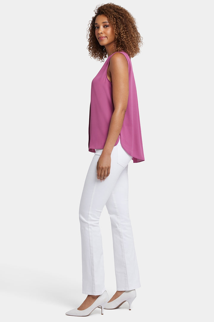 Sleeveless Pintuck Blouse | Red Violet