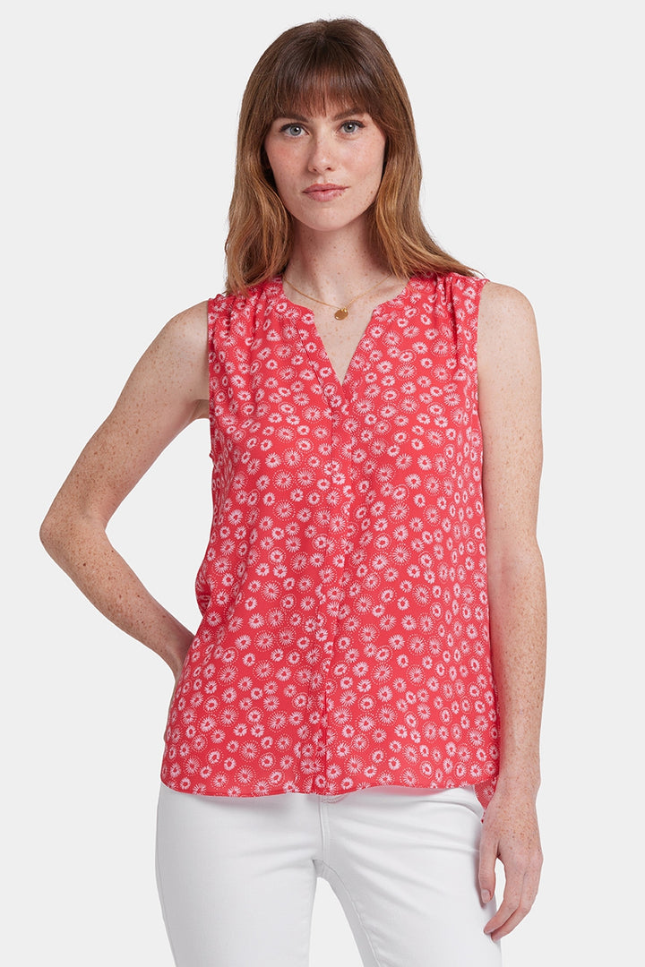 Sleeveless Pintuck Blouse | Teresita