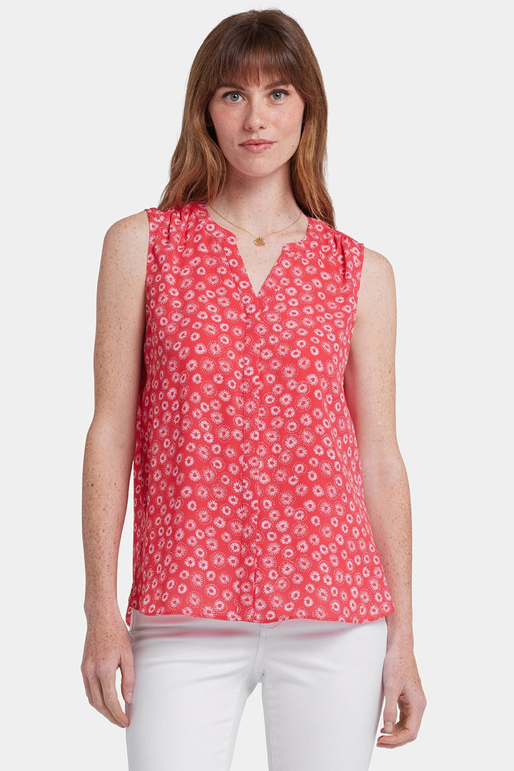 Sleeveless Pintuck Blouse | Teresita