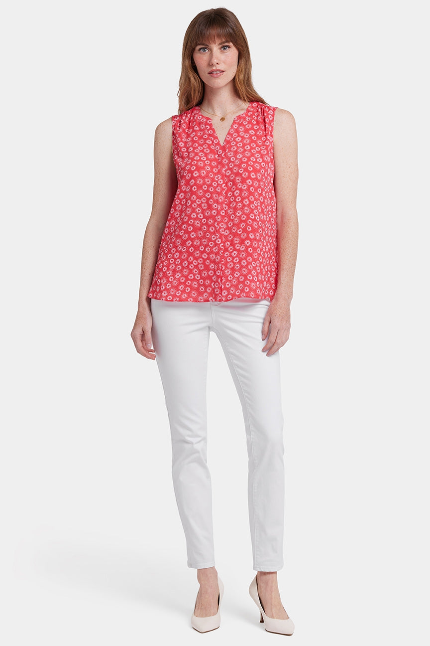 Sleeveless Pintuck Blouse | Teresita