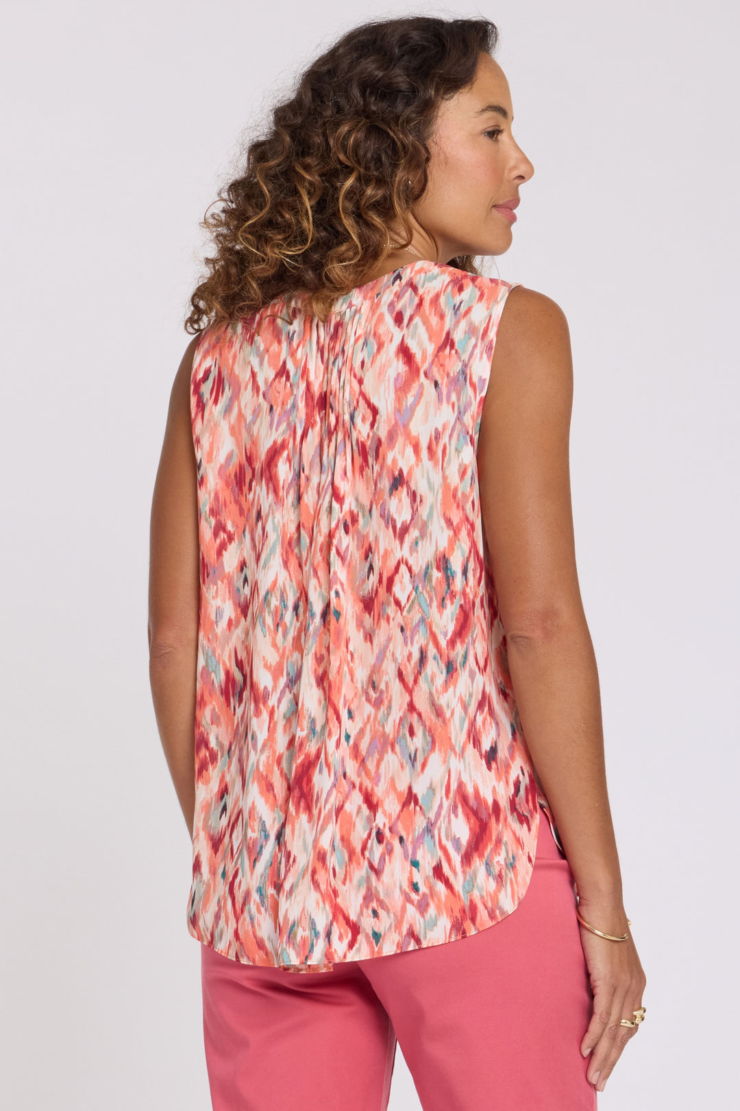 Sleeveless Pintuck Blouse | Mojave Mirage