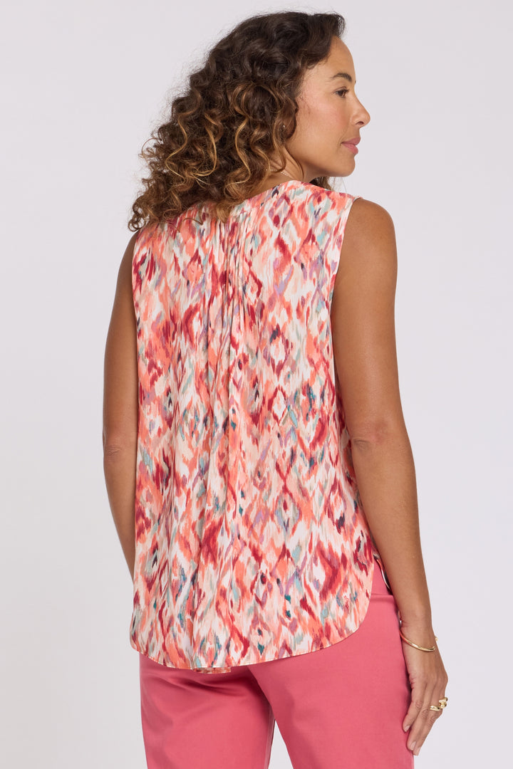 Sleeveless Pintuck Blouse | Mojave Mirage