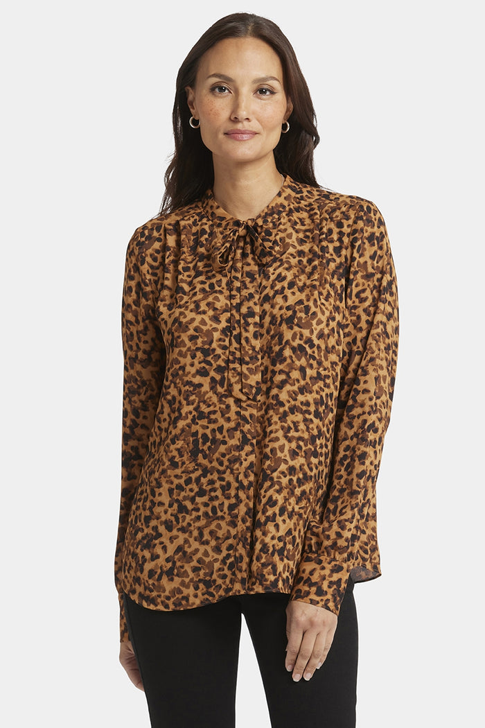 Tie-Neck Blouse Animal Print | Caterina | Blouse | NYDJ