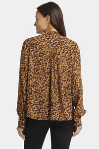 Tie-Neck Blouse Animal Print | Caterina | Blouse | NYDJ