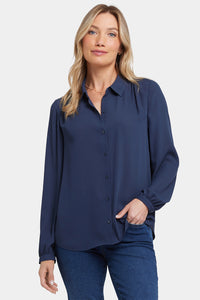 Modern Blouse | Oxford Navy | Blouse | NYDJ