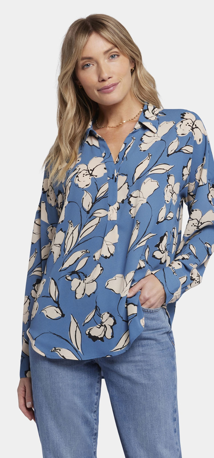 トップス bluelea Embroidery jacquard blouse 61D19uTaLiL._AC_SY350_QL65_.jpg