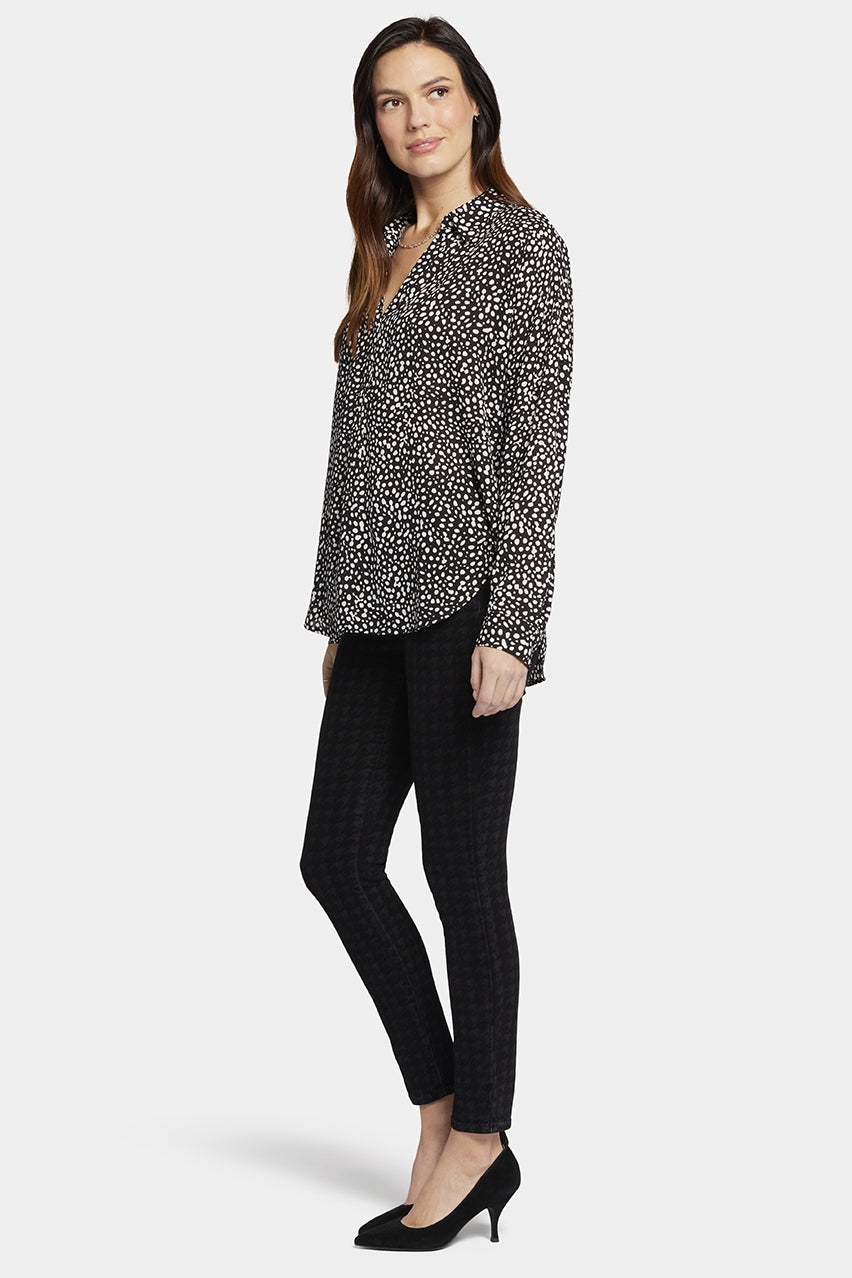 Becky Blouse Black Dot Print | Dillon Dots | Blouse | NYDJ