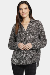 Becky Blouse Black Dot Print | Dillon Dots | Blouse | NYDJ