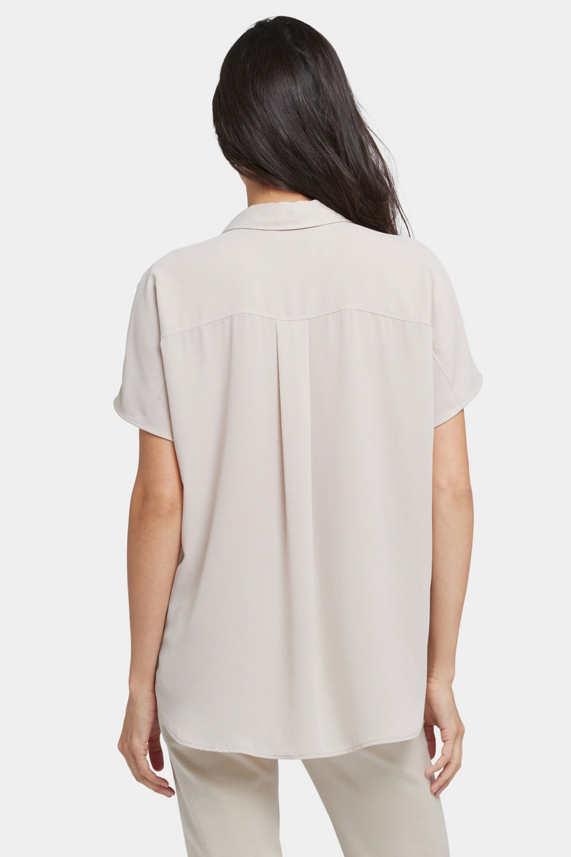 Becky Short Sleeved Blouse | Feather | Blouse | NYDJ