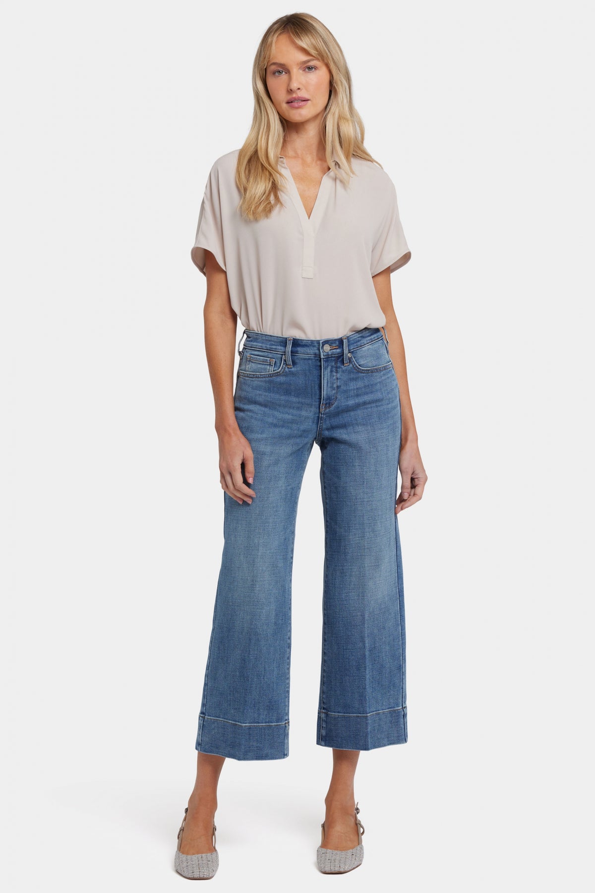 Teresa Wide Leg Ankle Jeans | Majorca Bay | Pants | NYDJ