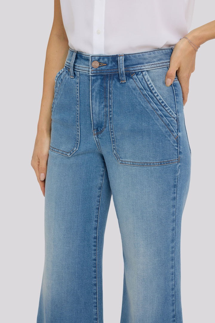 Mia Palazzo Ankle Jeans With High Rise | Port Sea | Denim | NYDJ