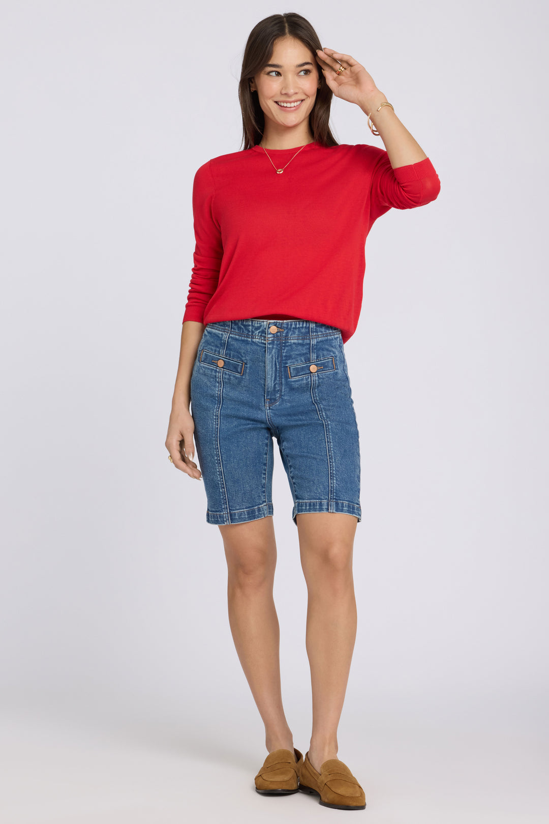 Ella Denim Shorts With High Rise | Salton | Denim | NYDJ