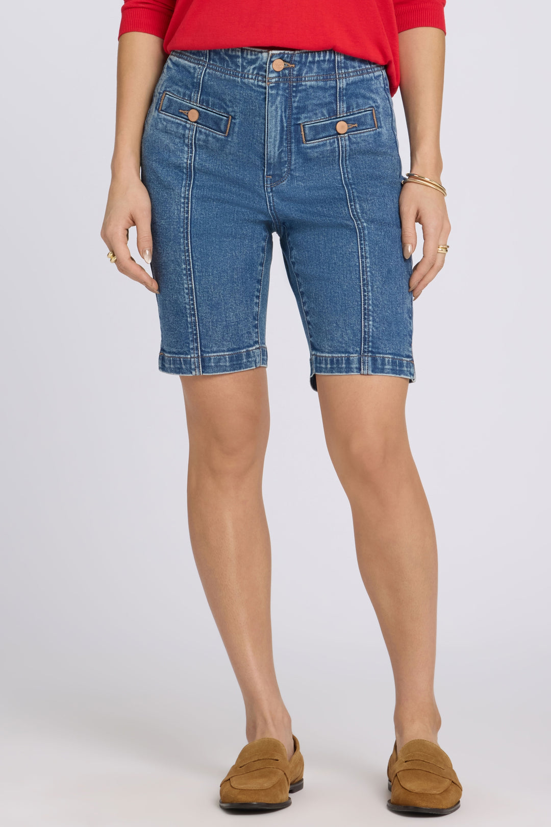 Ella Denim Shorts With High Rise | Salton | Denim | NYDJ