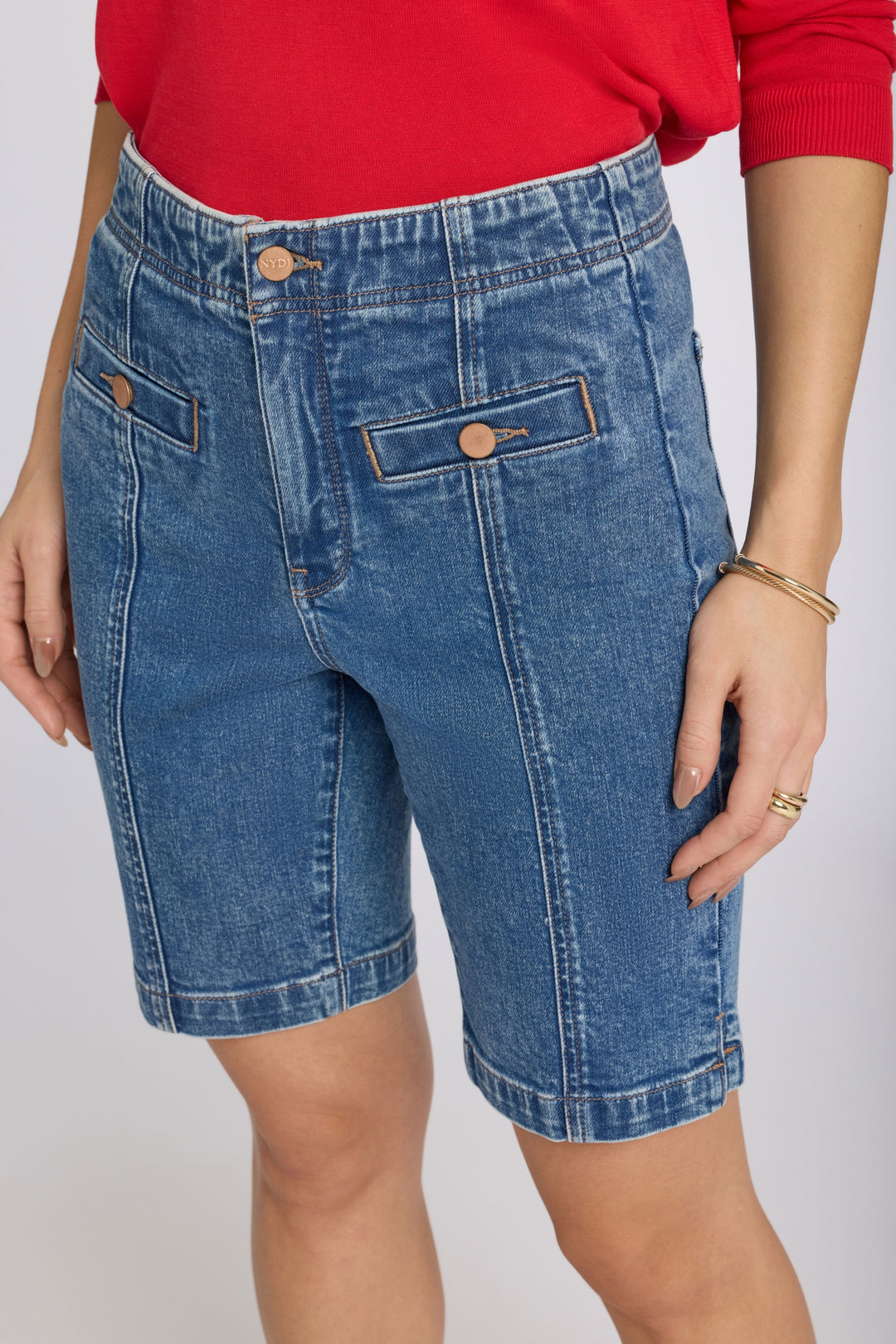 Ella Denim Shorts With High Rise | Salton | Denim | NYDJ