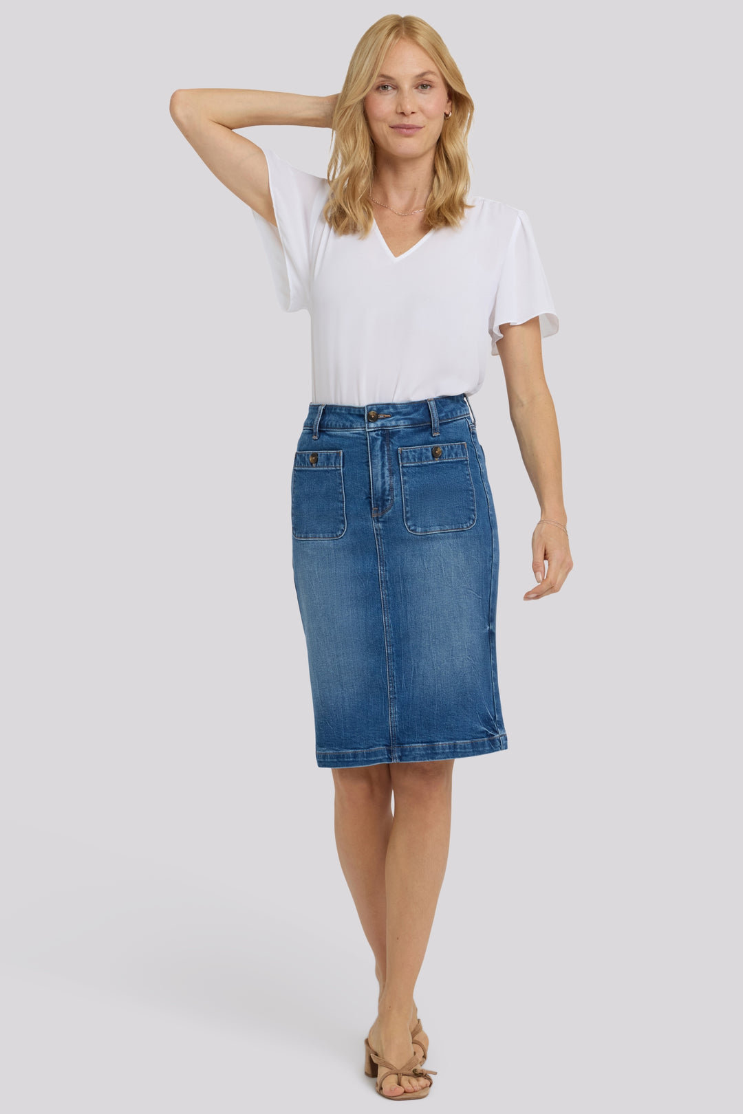 High Rise Denim Skirt | Wild River | Denim | NYDJ