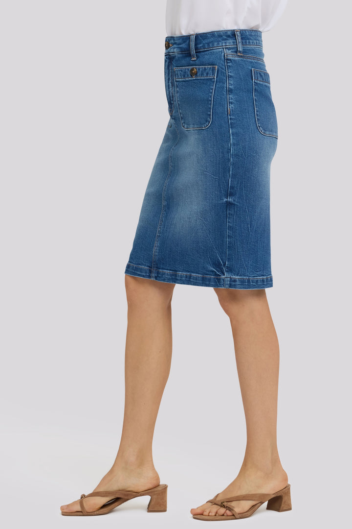 High Rise Denim Skirt | Wild River | Denim | NYDJ
