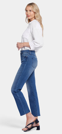 High Rise Marilyn Straight Ankle Jeans Medium Blue Premium Denim | Blue island | Denim | NYDJ