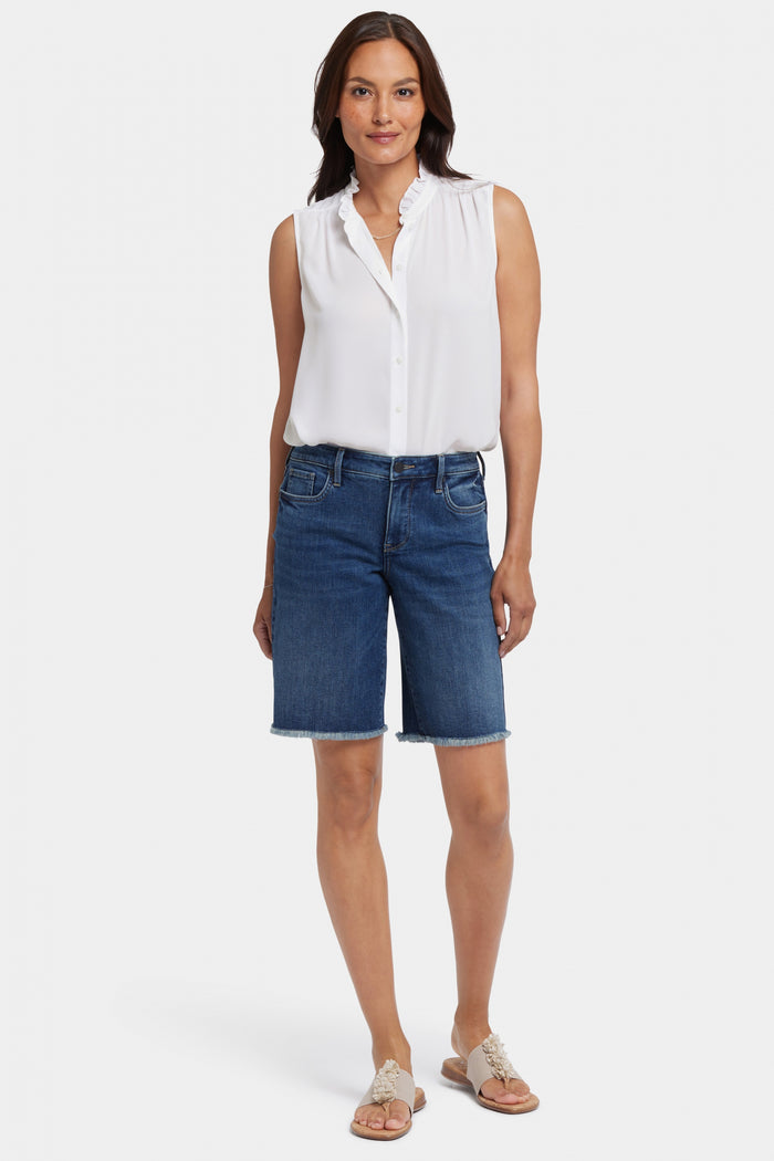 Lilly Denim Shorts With Frayed Hems | Rio Rapids | Shorts | NYDJ