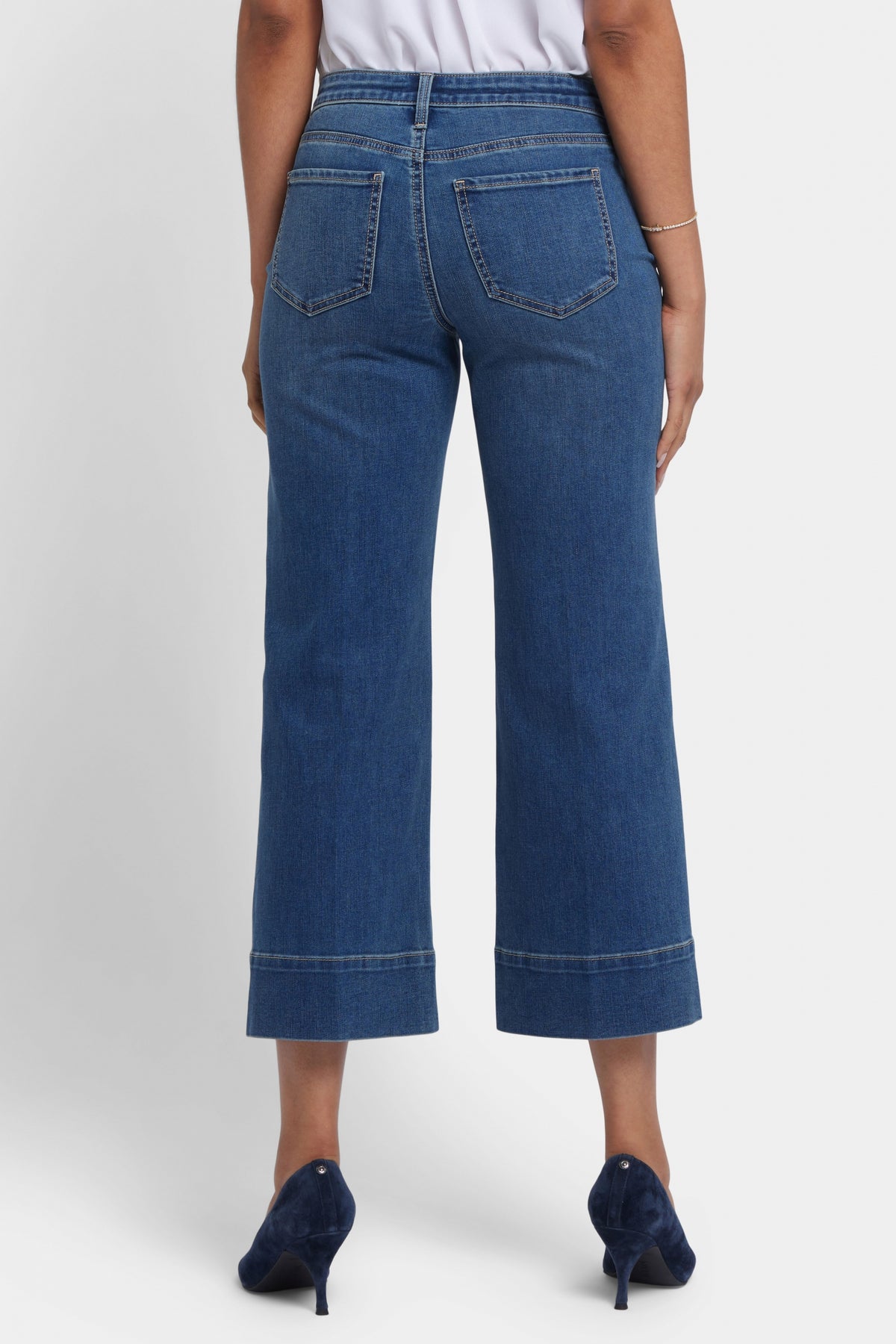 Teresa Wide Leg Ankle Jeans With 3" Hems | Valencia Surf | Pants | NYDJ