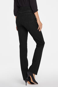 Marilyn Straight Pull-On Jeans Black SpanSpring™ Denim | Black | Denim | NYDJ