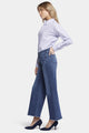 Teresa Wide Leg Ankle Jeans Frayed Hems Medium Blue Premium Denim | Riverwalk | Pants | NYDJ