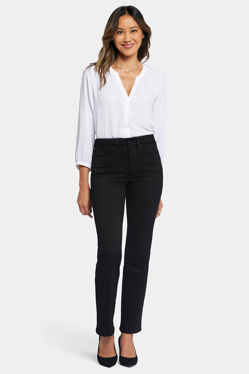 Ellison Straight Jeans With High Rise | Black | Pants | NYDJ