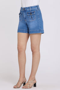 Berkyn Relaxed Denim Shorts With High Rise | Blue Paradise