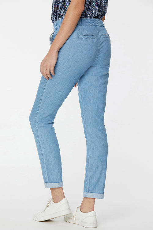 Drawstring Slim Jogger Ankle Light Blue Chambray | Light Stone | Denim | NYDJ