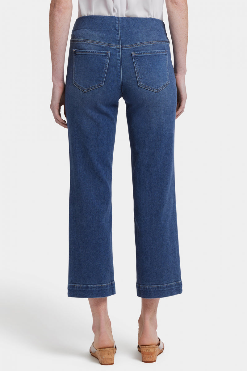 Bailey Relaxed Straight Ankle Pull-On Jeans In Soft-Contour Denim™ | Valencia Surf | Pants | NYDJ