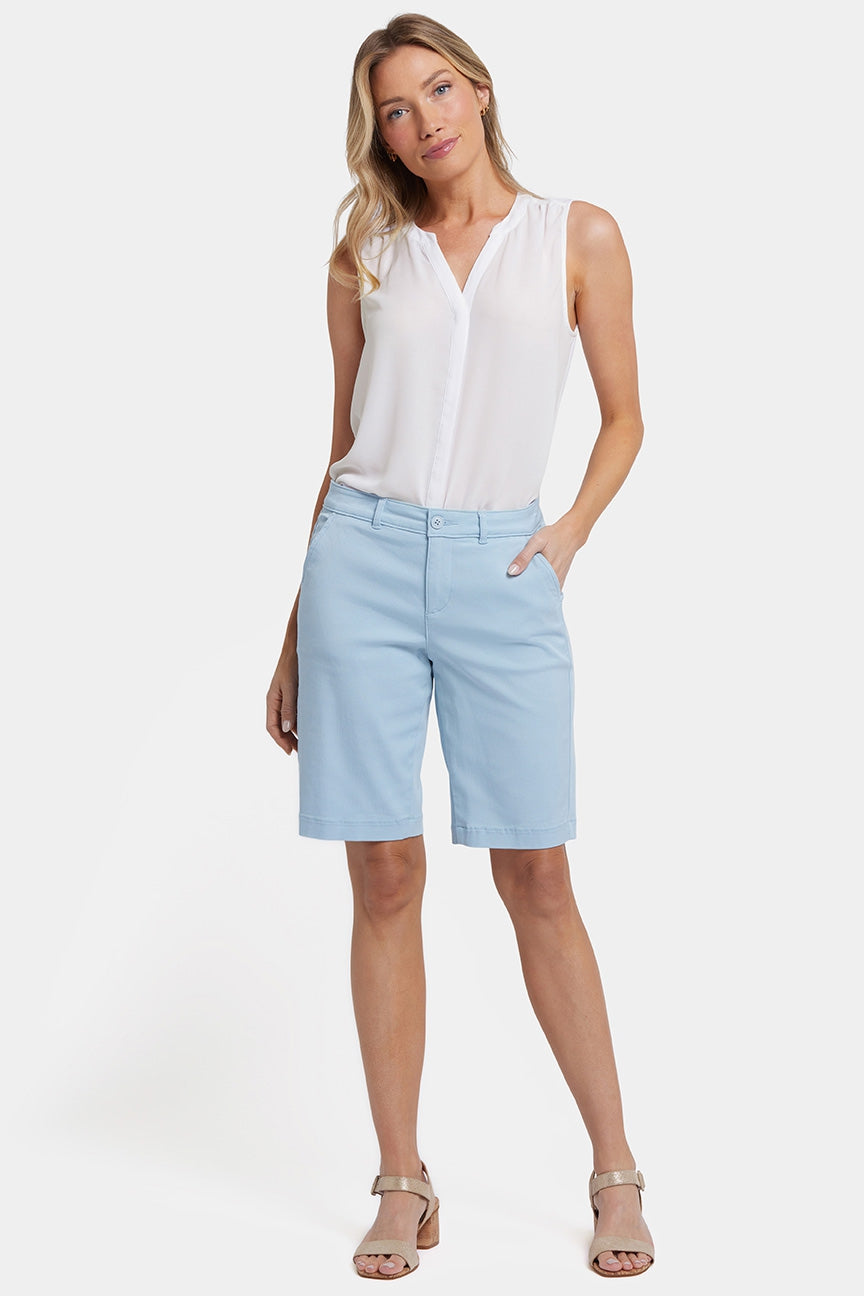 Bermuda Shorts In Stretch Twill | Aquatic | Shorts | NYDJ