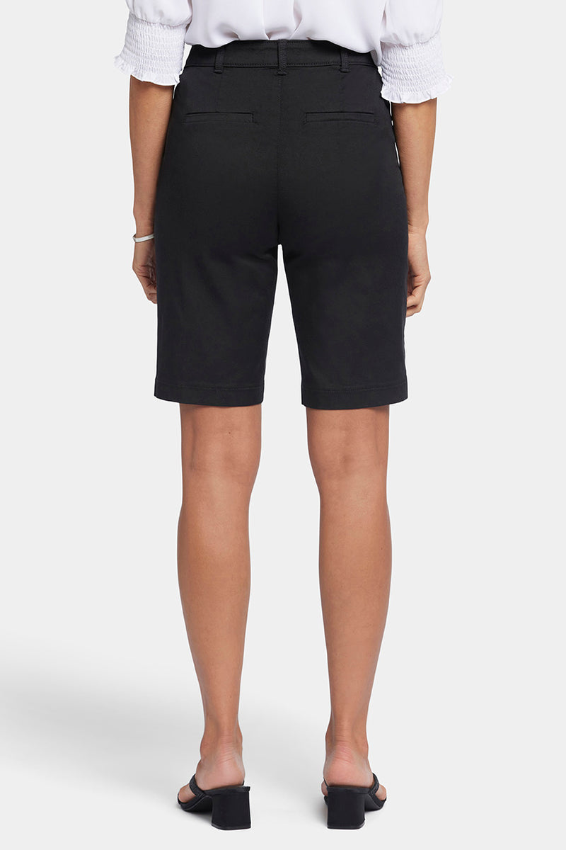 Bermuda Shorts In Stretch Twill | Black | Shorts | NYDJ