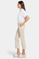 Straight Leg Ankle Trouser Beige Stretch Twill | Sunbird Stripe | Non Denim | NYDJ