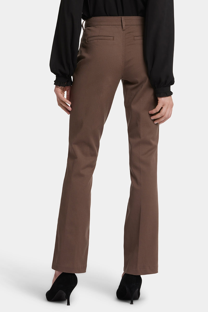 Barbara Bootcut Trouser Brown Stretch Twill | Dark Wood | Non Denim | NYDJ