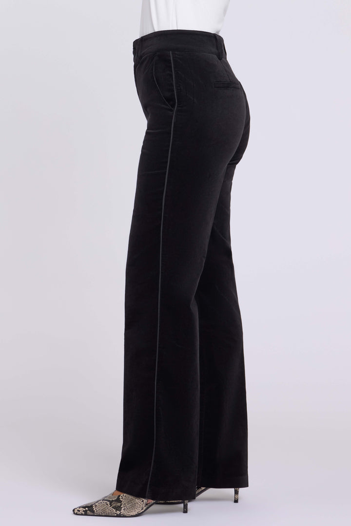 Straight Trouser Pants in Velveteen | Black