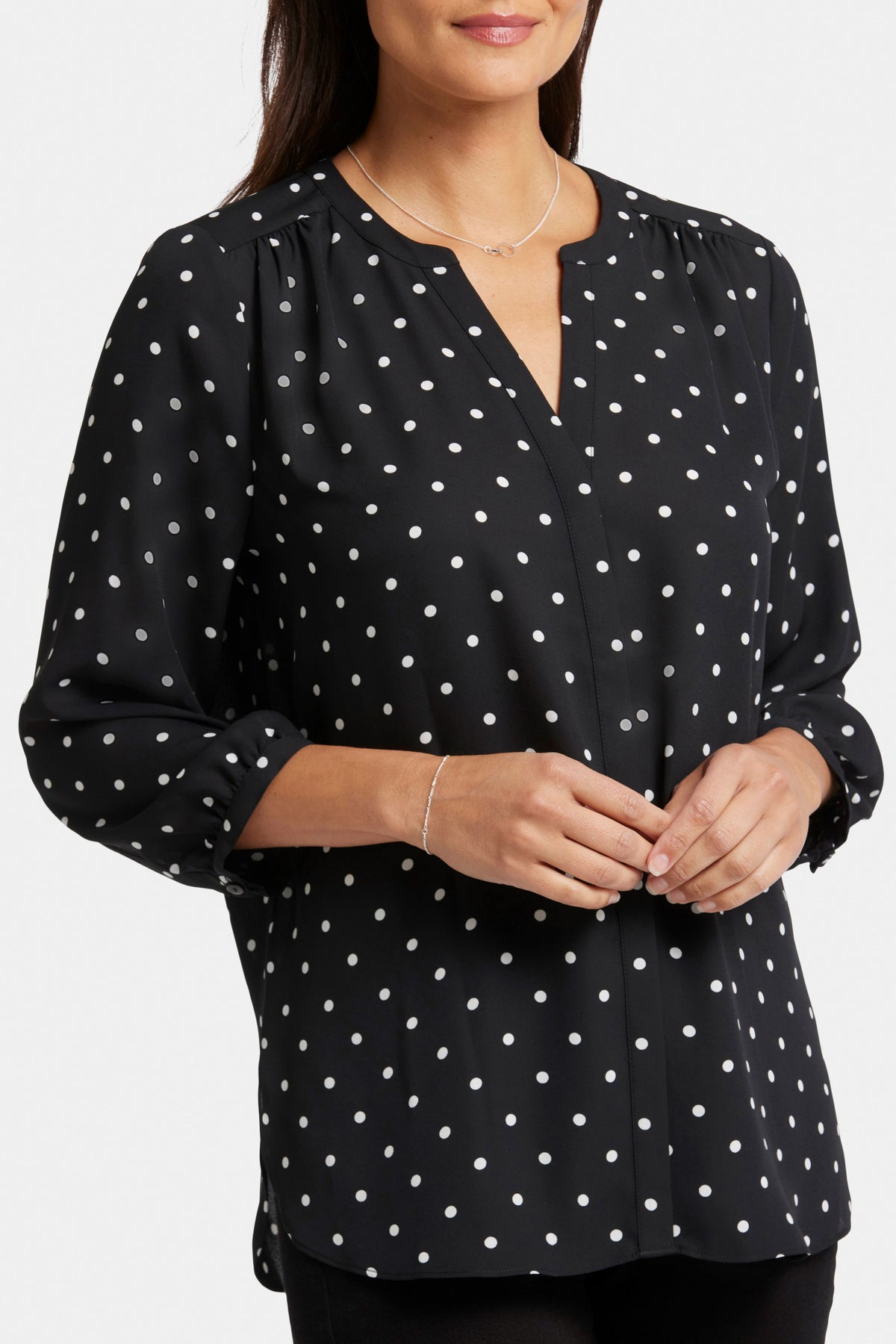 Pintuck Blouse Dot Print | Celestial Dots | Blouse | NYDJ