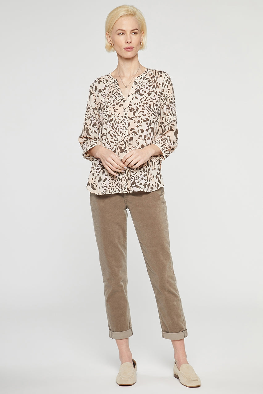 Pintuck Blouse Animal Print | Tupelo Cat | Blouse | NYDJ