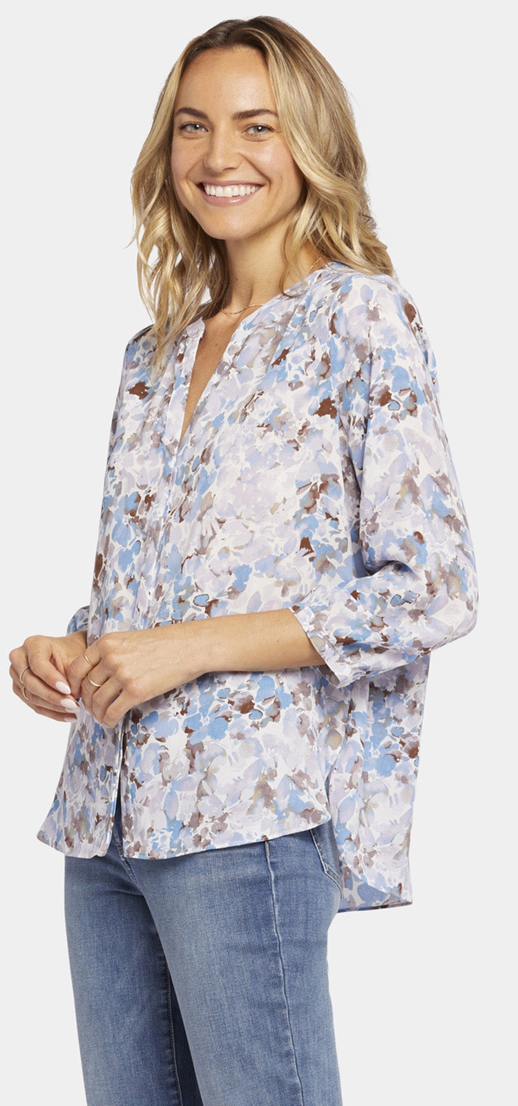 Pintuck Blouse Floral Print | Becca Bouquet | Blouse | NYDJ