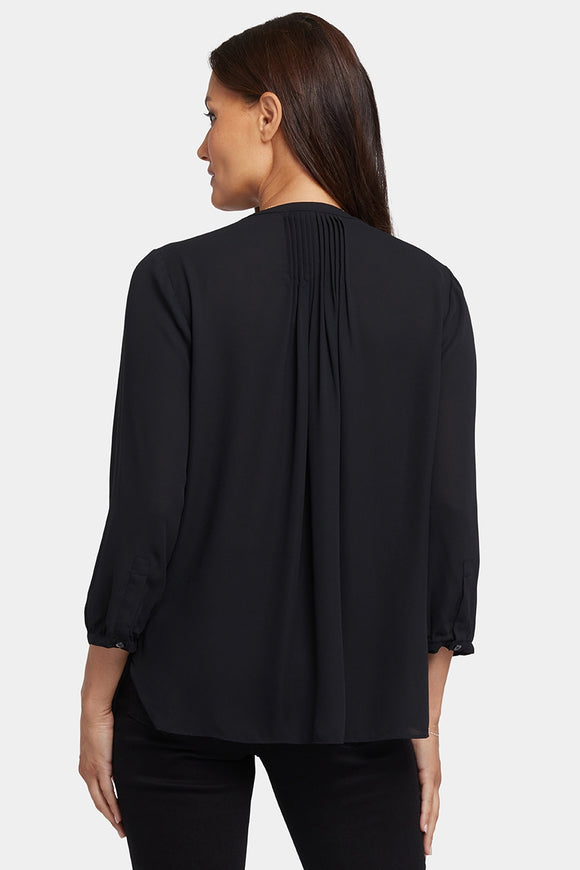 Pintuck Blouse Black | Black | Blouse | NYDJ