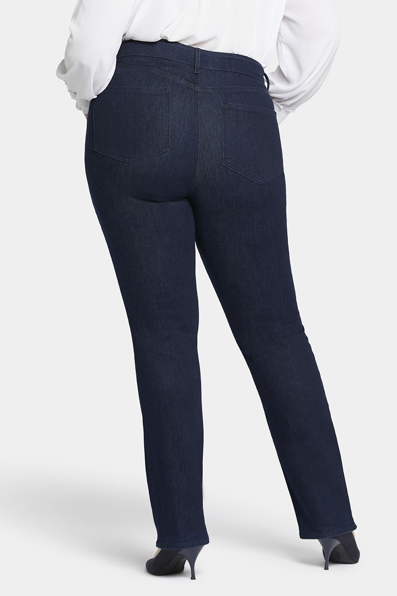 Marilyn Straight Jeans Plus Dark Blue Premium Denim (Plus) | Rinse | Denim | NYDJ