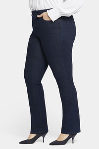 Marilyn Straight Jeans Plus Dark Blue Premium Denim (Plus) | Rinse | Denim | NYDJ