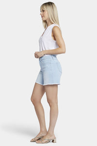 A-Line Denim Shorts Light Blue Premium Denim | Santorini | Shorts | NYDJ