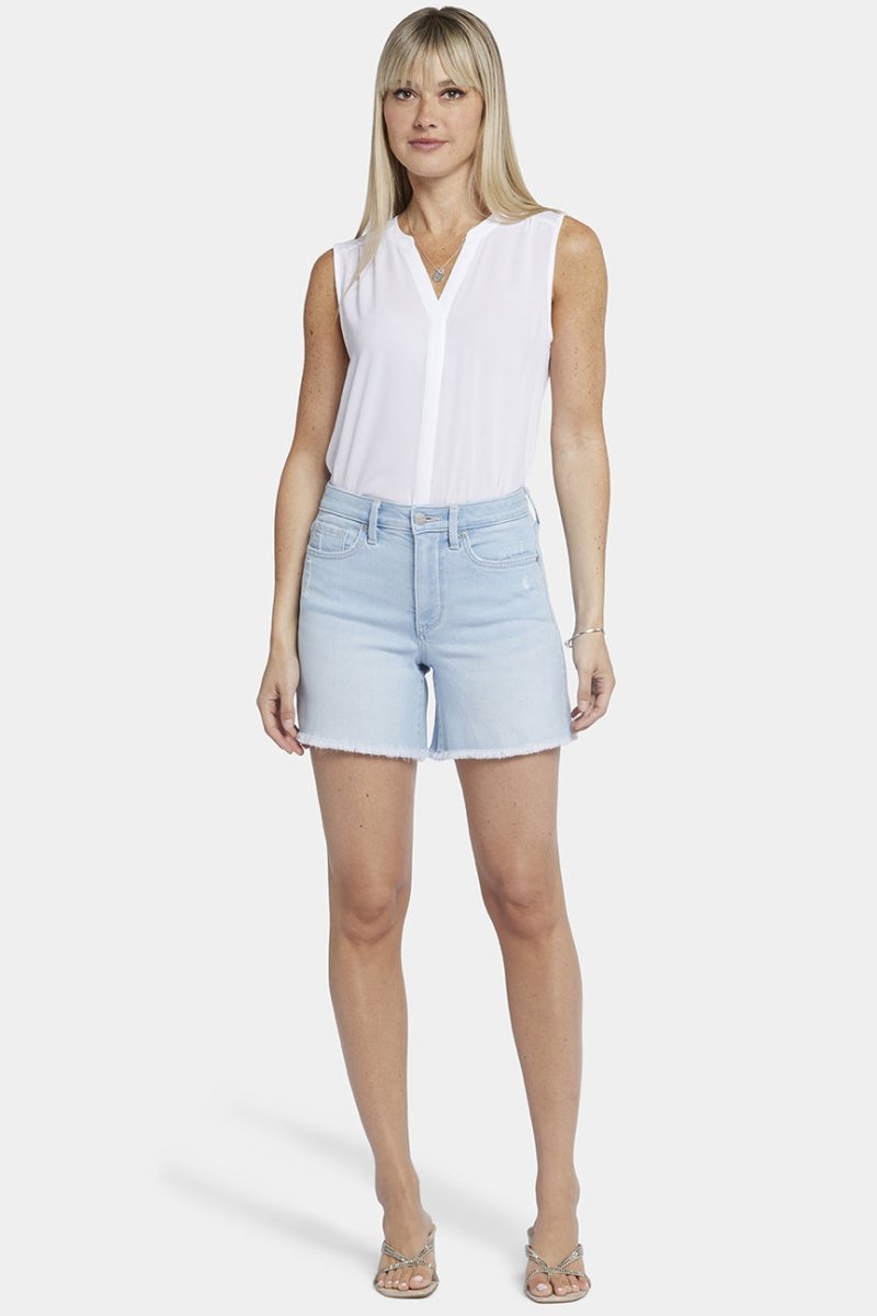A-Line Denim Shorts Light Blue Premium Denim | Santorini | Shorts | NYDJ