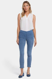 Ami Skinny Ankle Pull-On Jeans In Soft-Contour Denim™ With Side Slits | Minorca Isle | Pants | NYDJ